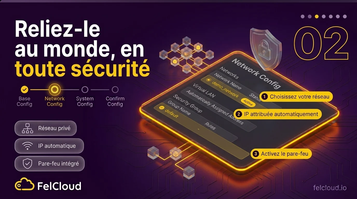 Étape 2 : connexion au réseau privé, IP automatique et pare-feu intégré