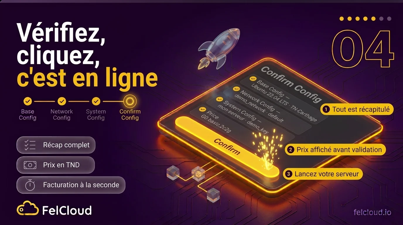 Étape 4 : récapitulatif de la configuration et lancement du serveur
